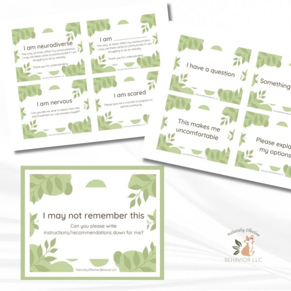 Naturally Effective Behavior Augmentative Communication Cards